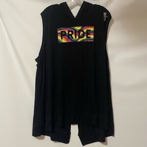 Lane Bryant LIVI NWT Rainbrow Pride Hoodie Kangaroo Pocket Top Plus 22/24 2X